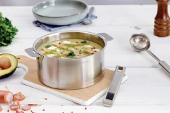 Set de 4 casseroles Cristel Strate Amovible en acier inox 18/10 + 2 poignées Strate inox
