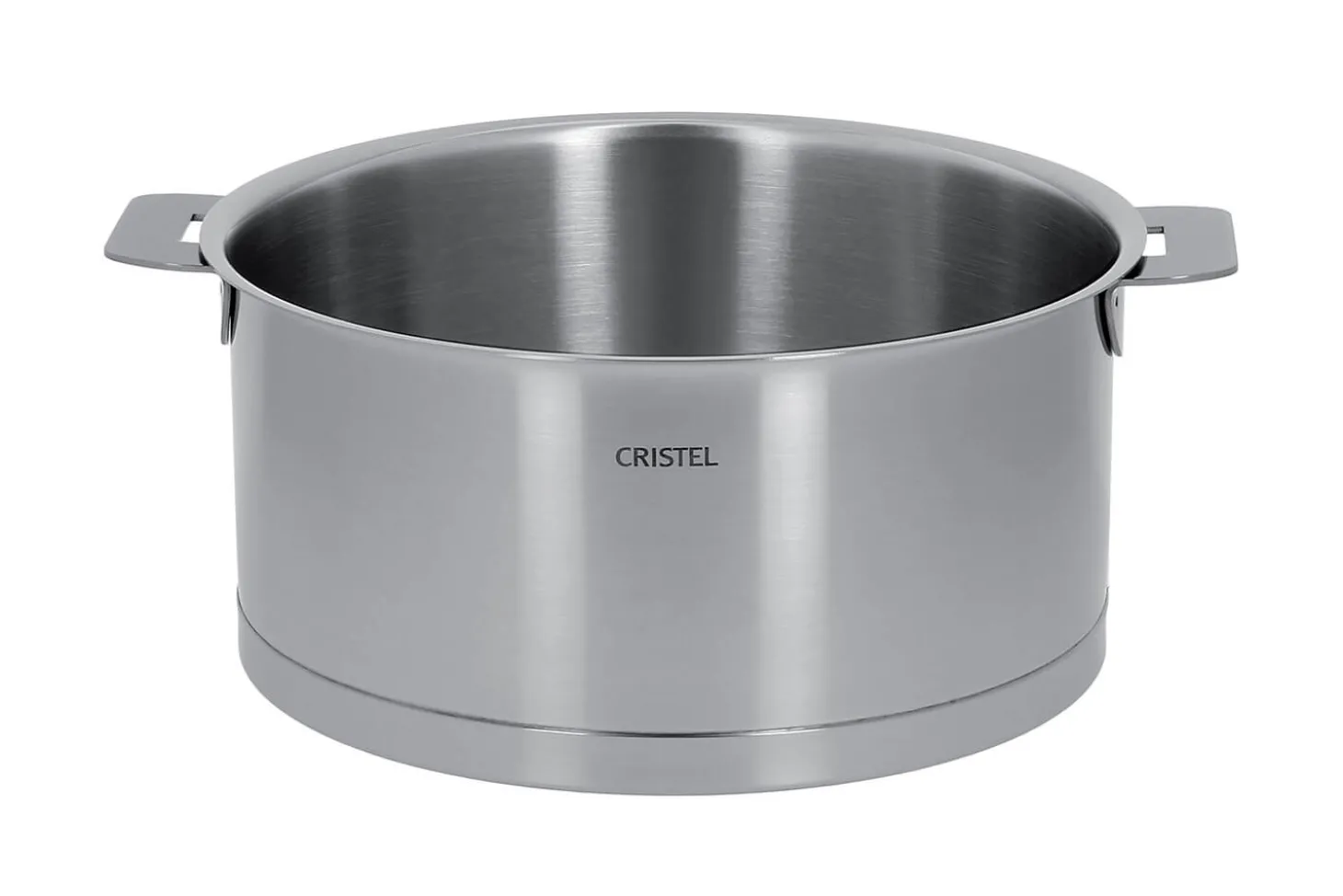 Set de 4 casseroles Cristel Strate Amovible en acier inox 18/10 + 2 poignées Strate inox