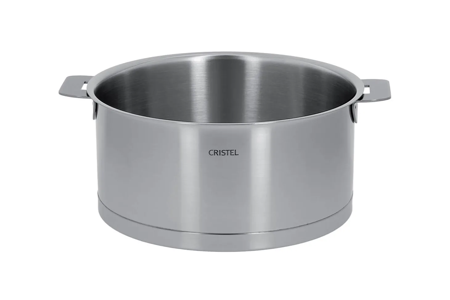Set de 4 casseroles Cristel Strate Amovible en acier inox 18/10 + 2 poignées Strate inox