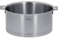 Set de 4 casseroles Cristel Strate Amovible en acier inox 18/10 - 14, 16, 18 et 20cm