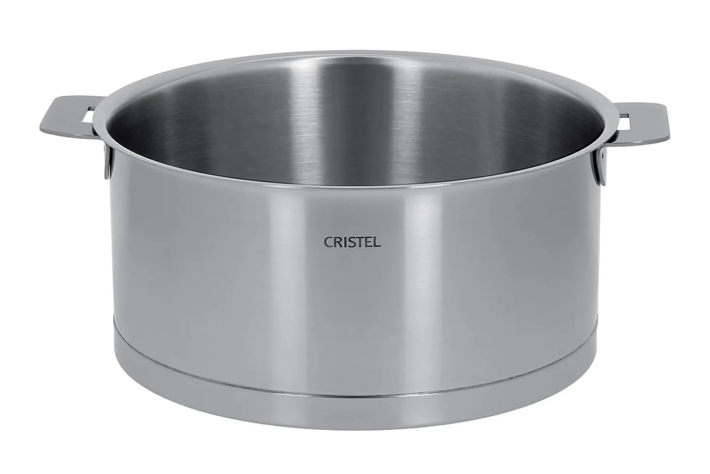 Set de 3 casseroles Cristel Strate Amovible en acier inox 18/10 + 1 poignée Strate inox