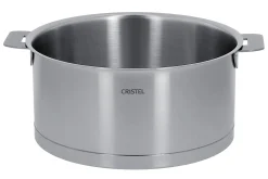 Set de 3 casseroles Cristel Strate Amovible en acier inox 18/10 + 1 poignée Strate inox