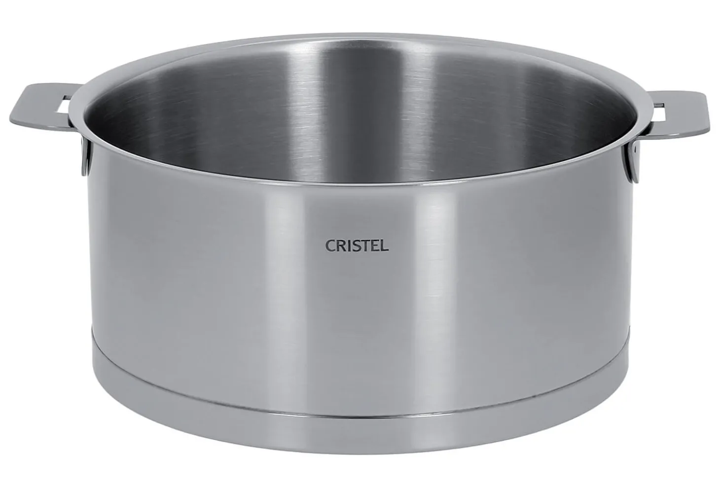 Set de 3 casseroles Cristel Strate Amovible en acier inox 18/10 + 1 poignée Strate inox