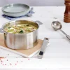 Set de 3 casseroles Cristel Strate Amovible en acier inox 18/10 - 16, 18 et 20cm