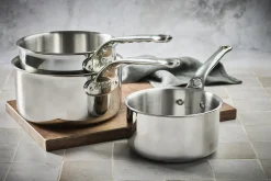 Set de 3 casseroles De Buyer Affinity en acier inoxydable 5 ply 16-18-20cm