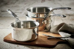 Set de 3 casseroles De Buyer Affinity en acier inoxydable 5 ply 16-18-20cm