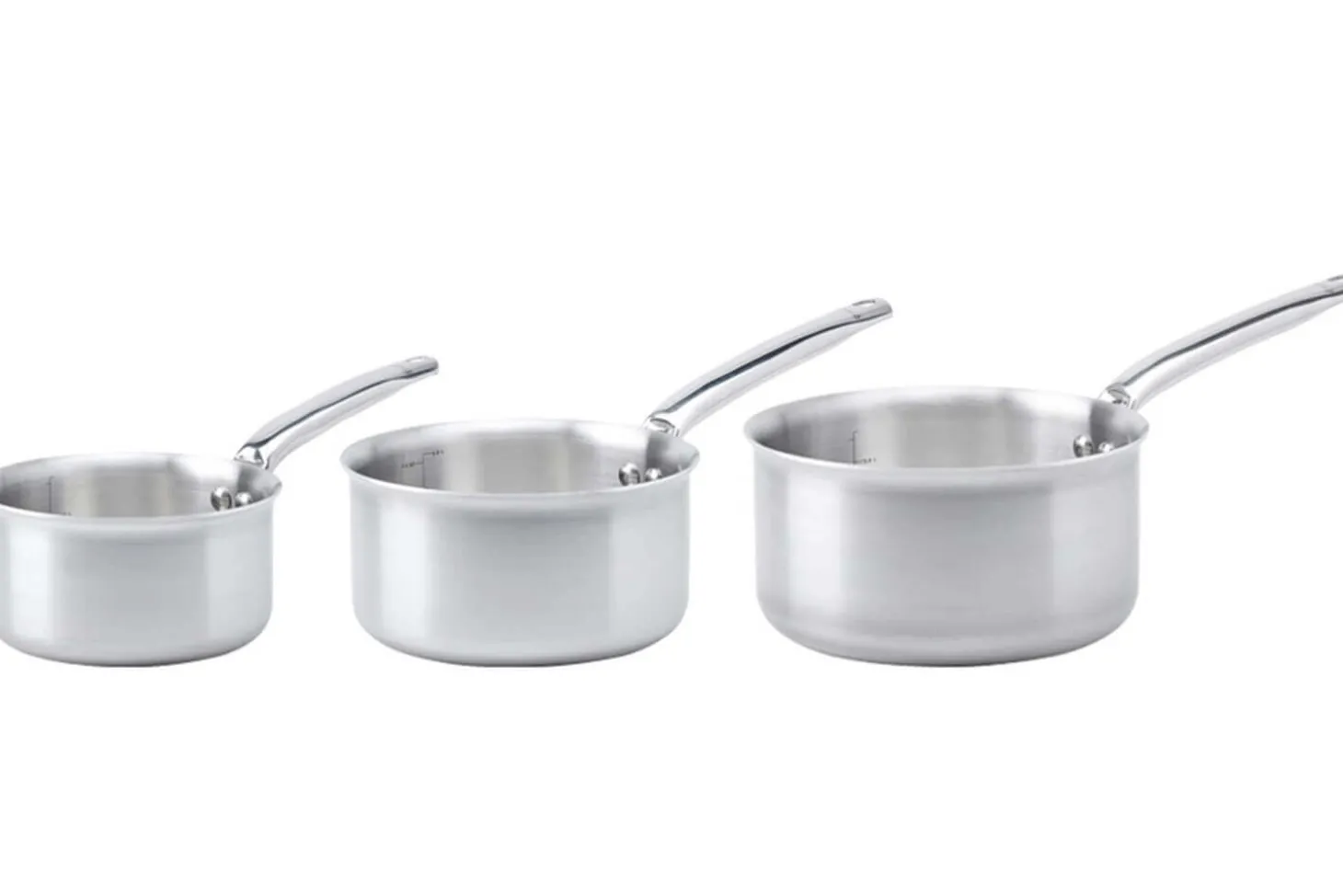 Set de 3 casseroles De Buyer Alchimy en inox 18/10 3 plis 16, 18 et 20cm