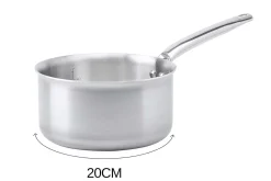 Set de 3 casseroles De Buyer Alchimy en inox 18/10 3 plis 16, 18 et 20cm