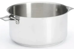 Set de 4 casseroles De Buyer Milady Twisty en acier inoxydable + 1 poignée + 2 anses