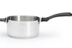 Set de 4 casseroles De Buyer Milady Twisty en acier inoxydable + 1 poignée + 2 anses