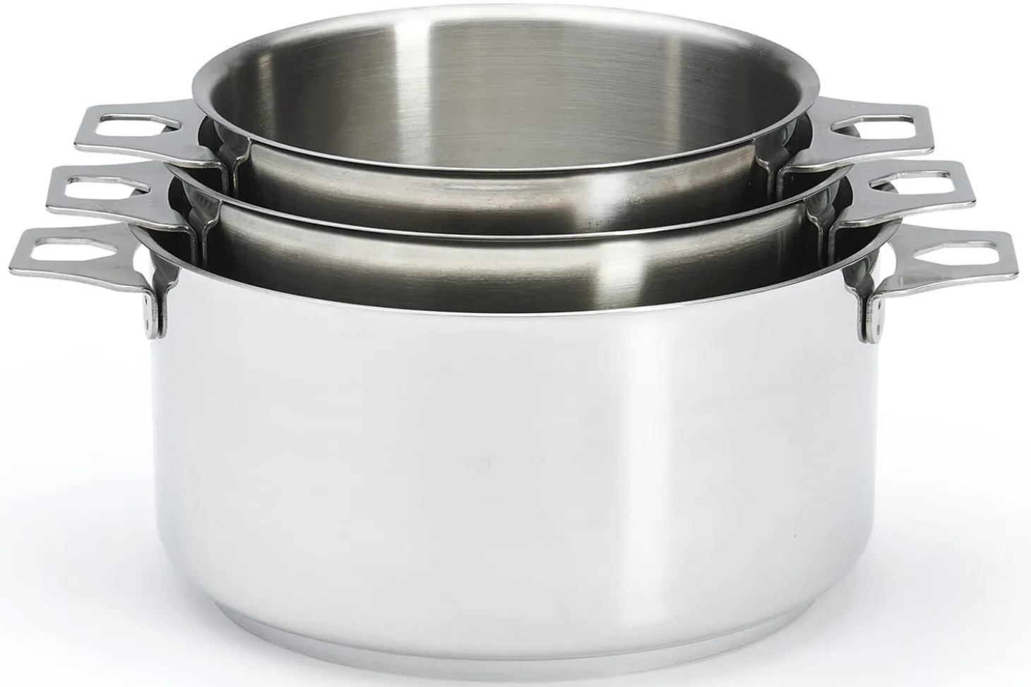 Set de 3 casseroles De Buyer Milady Twisty en acier inoxydable