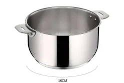 Set de 3 casseroles Lagostina Salvaspazio en inox 16, 18 et 20cm + poignée amovible + détergent