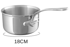Set de 3 casseroles Mauviel M'Urban4 en fonte d'inox avec poignée fixe compatible induction