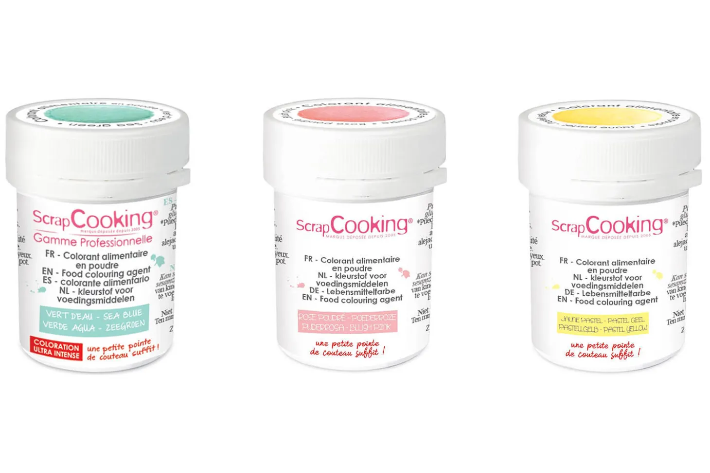Set de 3 colorants alimentaires en poudre Scrapcooking Summer 3x5g