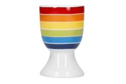 Set de 4 coquetiers KitchenCraft en porcelaine motifs arc-en-ciel