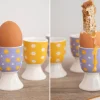 Set de 4 coquetiers KitchenCraft Soleada en porcelaine motifs floraux