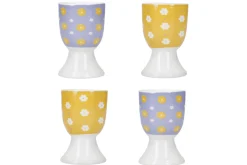 Set de 4 coquetiers KitchenCraft Soleada en porcelaine motifs floraux