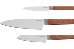 Set de 3 couteaux Berghoff Dina Ion lame inox et manche en bois de frêne