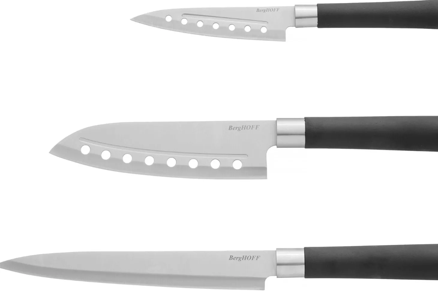 Set de 3 couteaux Berghoff DiNA Codon en acier inox et polypropylène noir