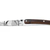 Set de 2 couteaux d'office Deejo Office Globe Trotter et Terra Incognita manche en bois d'olivier et bois corail 9cm