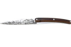 Set de 2 couteaux d'office Deejo Office Van Life et Montagne manche en bois d'olivier et bois corail 9cm