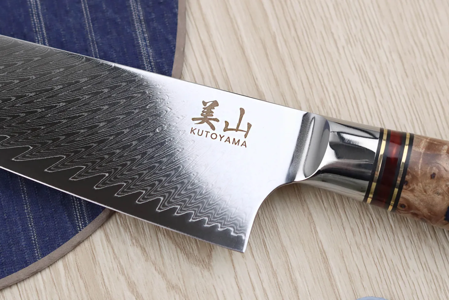 Set de 2 couteaux Kutoyama Damas nid d'abeille chef + office
