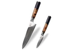 Set de 2 couteaux Kutoyama Damas nid d'abeille chef + office