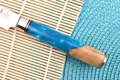 Set de 3 couteaux Kutoyama damas Azur chef + universel + office