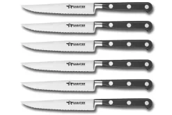 Set de 6 couteaux à steak Fischer Sabatier 64 lame dentelée 12.5cm