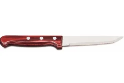Set de 12 couteaux à steak Tramontina Gaucho lame 13cm manche rouge