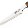 Set de 12 couteaux à steak Tramontina lame crantée 10cm manche marron