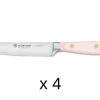 Set de 4 couteaux à steak Wusthof Classic Colour Pink Himalayan Salt forgés lame 12cm