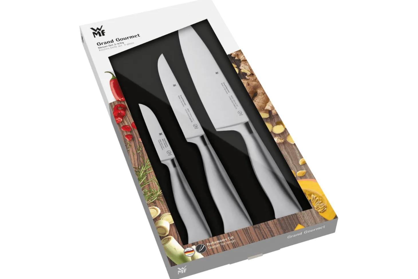 Set de 3 couteaux WMF Grand Gourmet lames acier inoxydable