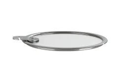 Set de 4 couvercles plats Cristel Strate Amovible 14 à 20cm en verre trempé