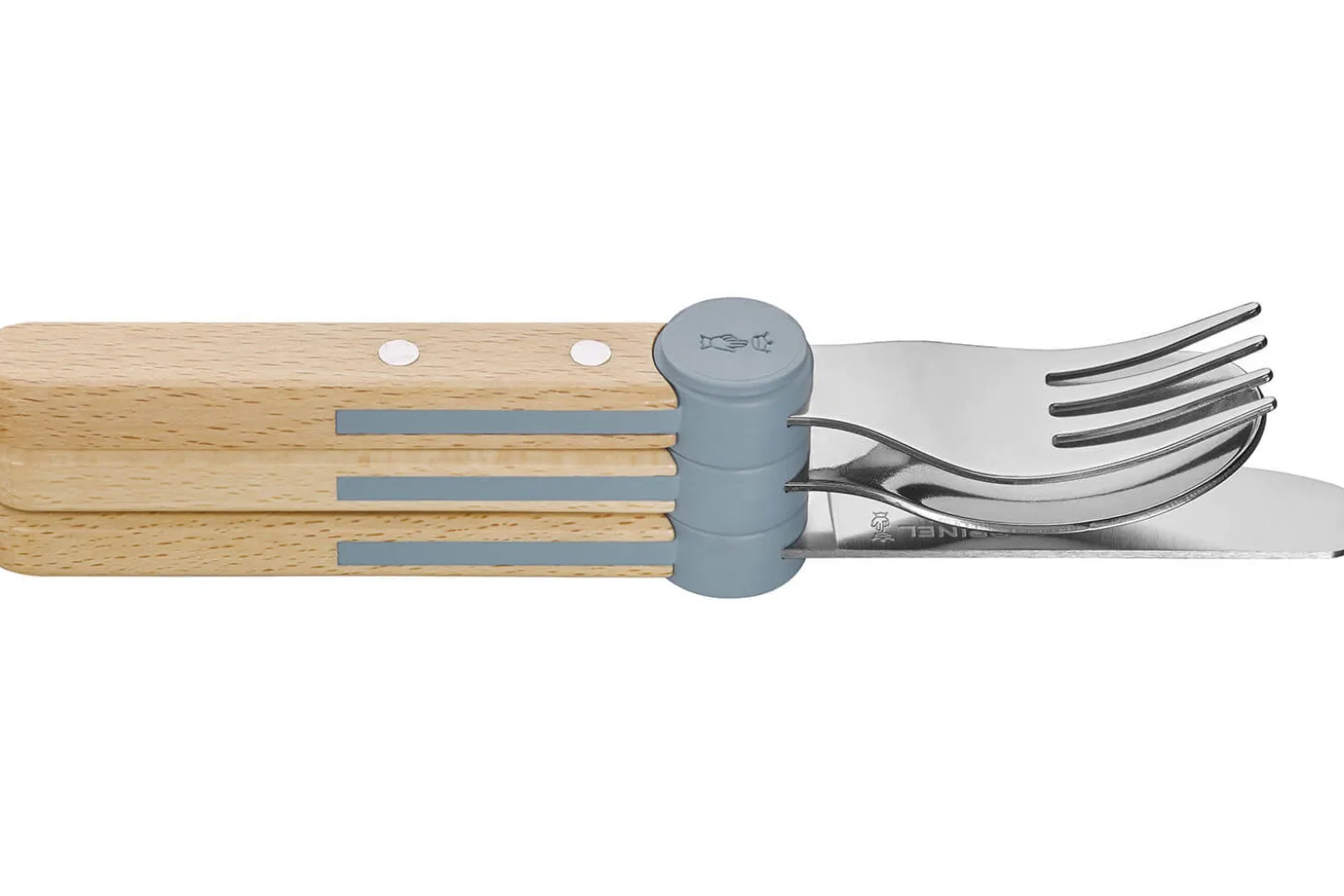 Set de couverts pour enfants Opinel Le Petit Gourmet coloris bleu pluie