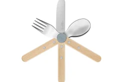 Set de couverts pour enfants Opinel Le Petit Gourmet coloris bleu pluie