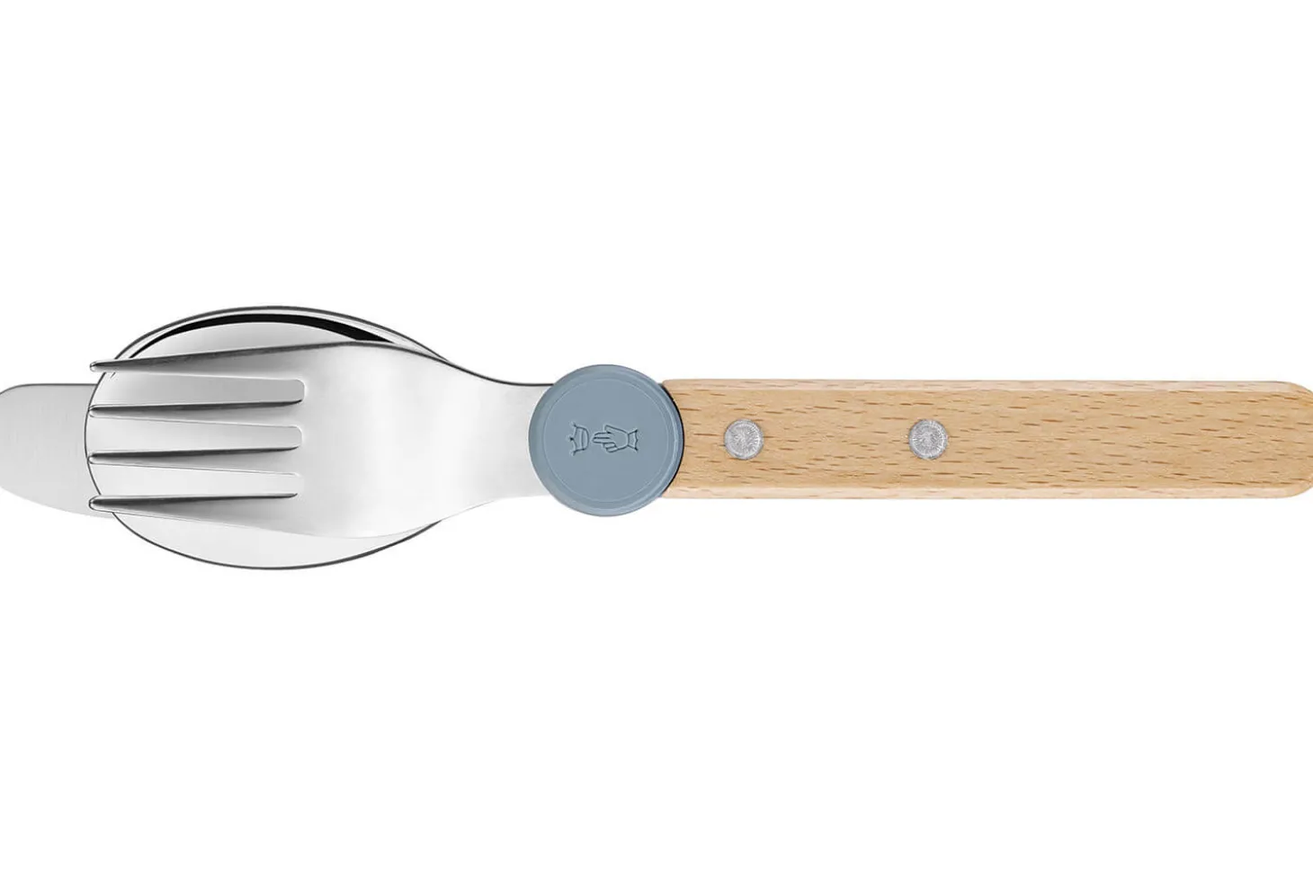Set de couverts pour enfants Opinel Le Petit Gourmet coloris bleu pluie