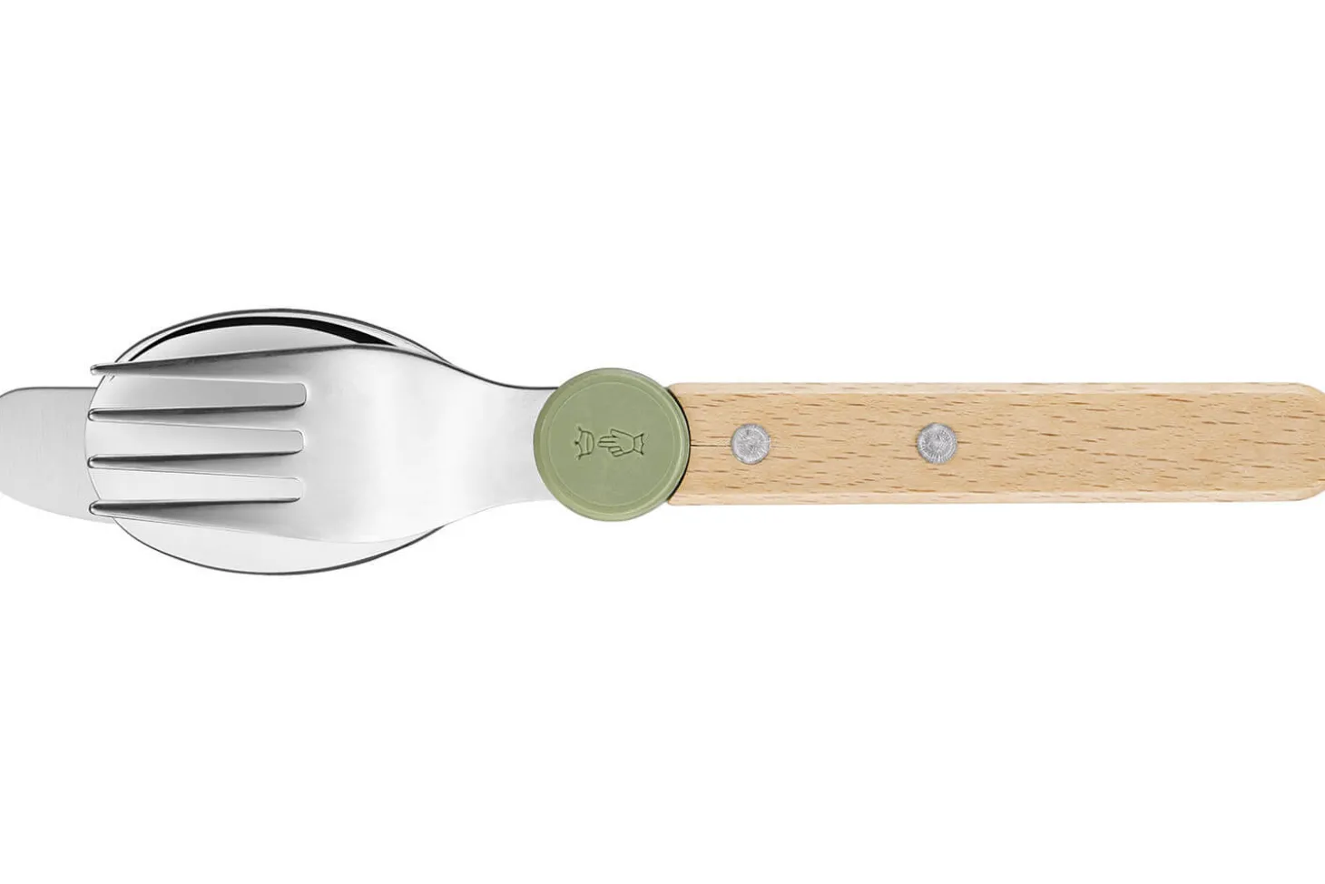 Set de couverts pour enfants Opinel Le Petit Gourmet coloris olive