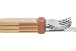 Set de couverts pour enfants Opinel Le Petit Gourmet coloris corail