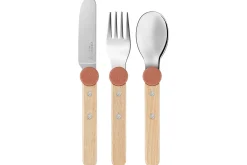 Set de couverts pour enfants Opinel Le Petit Gourmet coloris corail