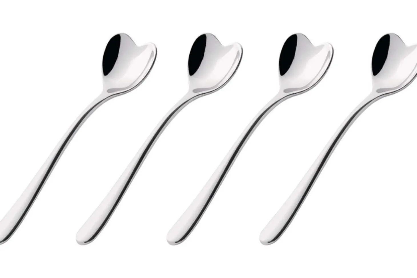 Set de 4 cuillères à café cœur Alessi 10cm acier inox 18/10 design par Miriam Mirri