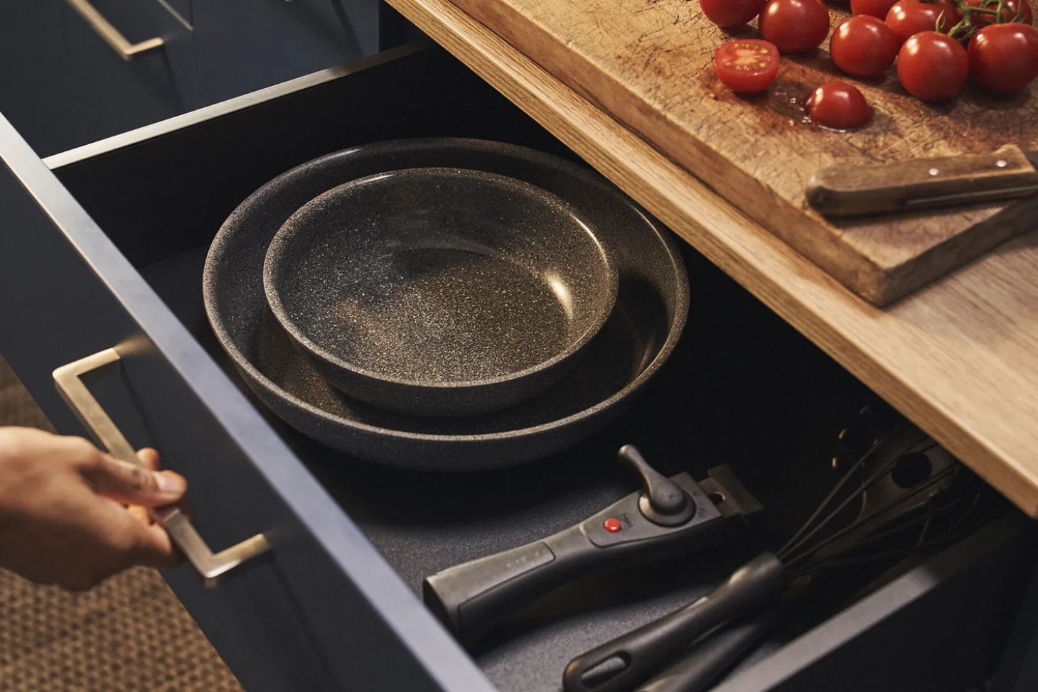 Set de cuisson 3 pièces Ballarini Torre 1 poêle 24cm + 1 poêle 28cm + 1 poignée amovible