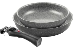 Set de cuisson 3 pièces Ballarini Torre 1 poêle 24cm + 1 poêle 28cm + 1 poignée amovible
