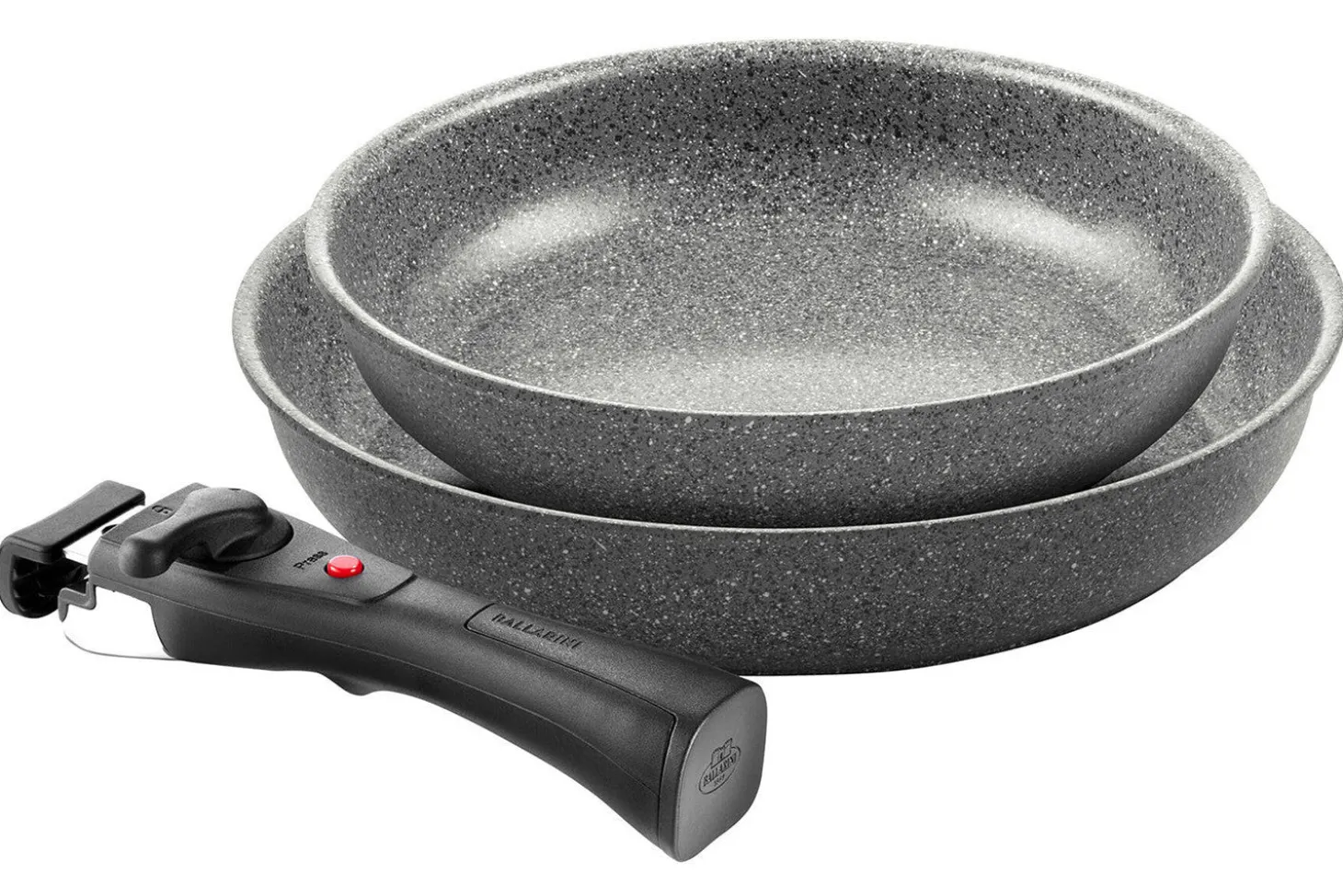 Set de cuisson 3 pièces Ballarini Torre 1 poêle 24cm + 1 poêle 28cm + 1 poignée amovible