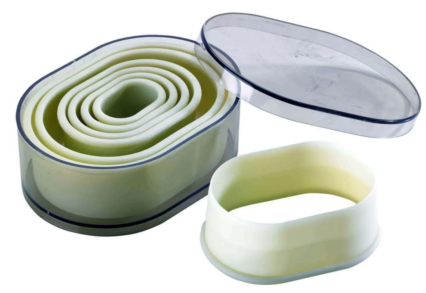 Set de 7 découpoirs polyglass professionnels forme ovale unie