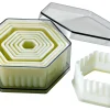 Set de 9 découpoirs professionnels hexagonaux cannelés polyglass