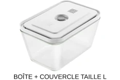 Set de démarrage Zwilling Fresh & Save 7 pièces M/L en verre 1 pompe à vide + 2 boîtes en verre + 4 sacs