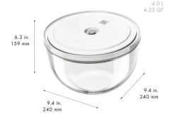 Set de démarrage Zwilling Fresh & Save 9 pièces 1 pompe à vide + 2 bols en verre M/L + 4 sacs S/M
