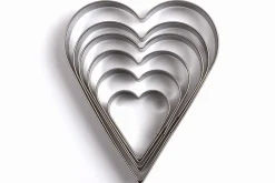 Set de 6 emporte-pièces Livoo inox forme coeur