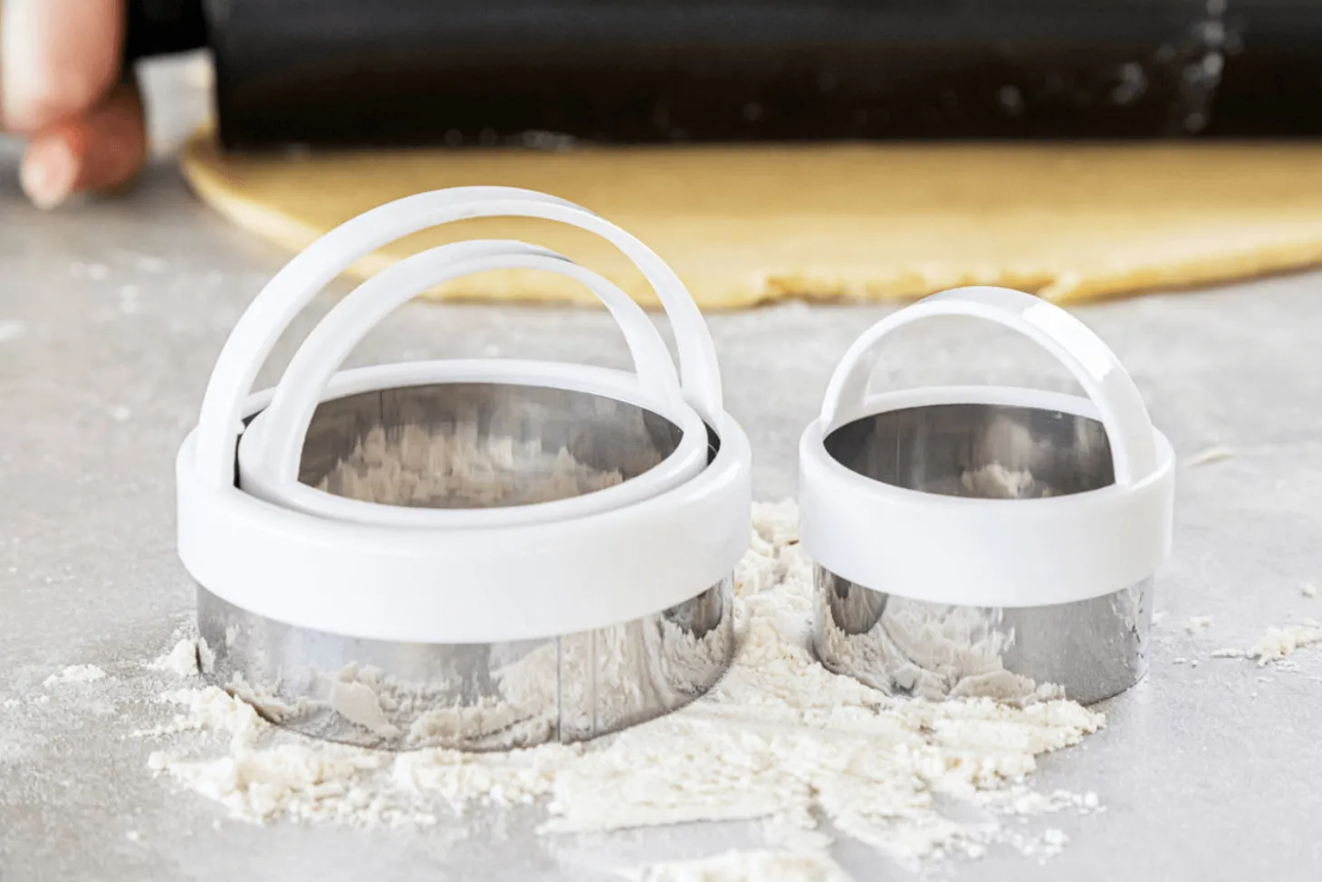 Set de 3 emporte-pièces ronds KitchenCraft en inox avec poignées